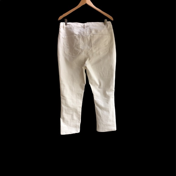 White Denim Ankle Pants - Picture 3 of 4
